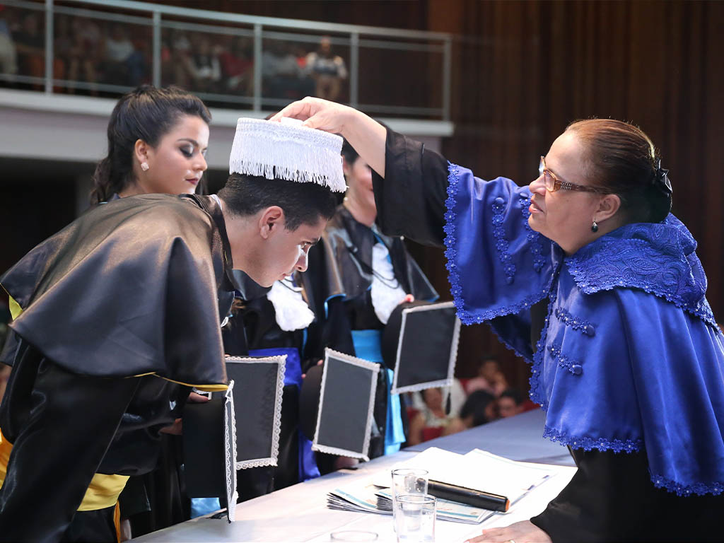 O melhor momento, a colação de grau

