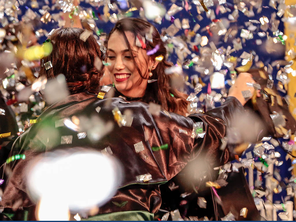 O melhor momento, a colação de grau
